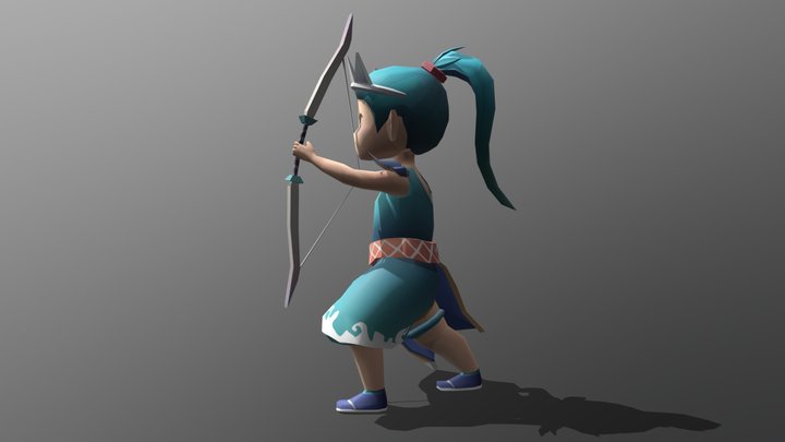 Pivelyn Bow Pose 3D Model