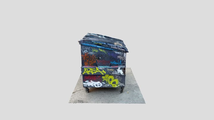 Graffiti Dumpster, Yakima,WA USA 3D Model