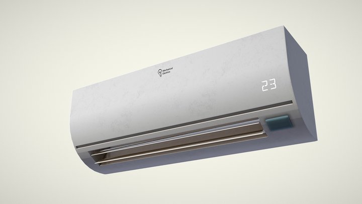 Indoor air conditioner unit 3D Model