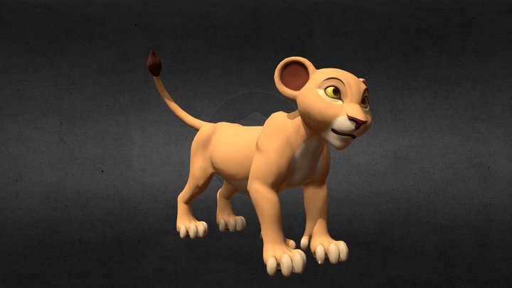 Lion Cub  - Kiara 3D Model