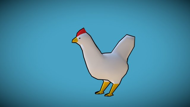 Low poly chicken 3D Model
