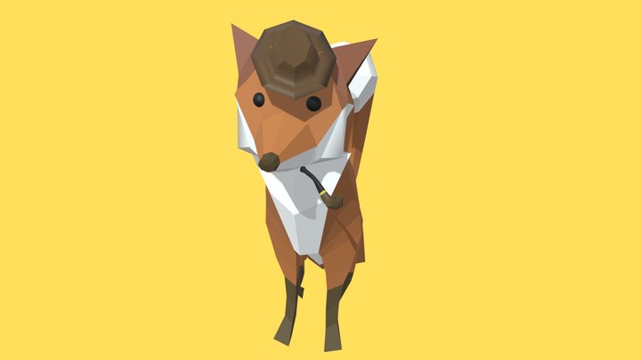 Dapper Fox 3D Model