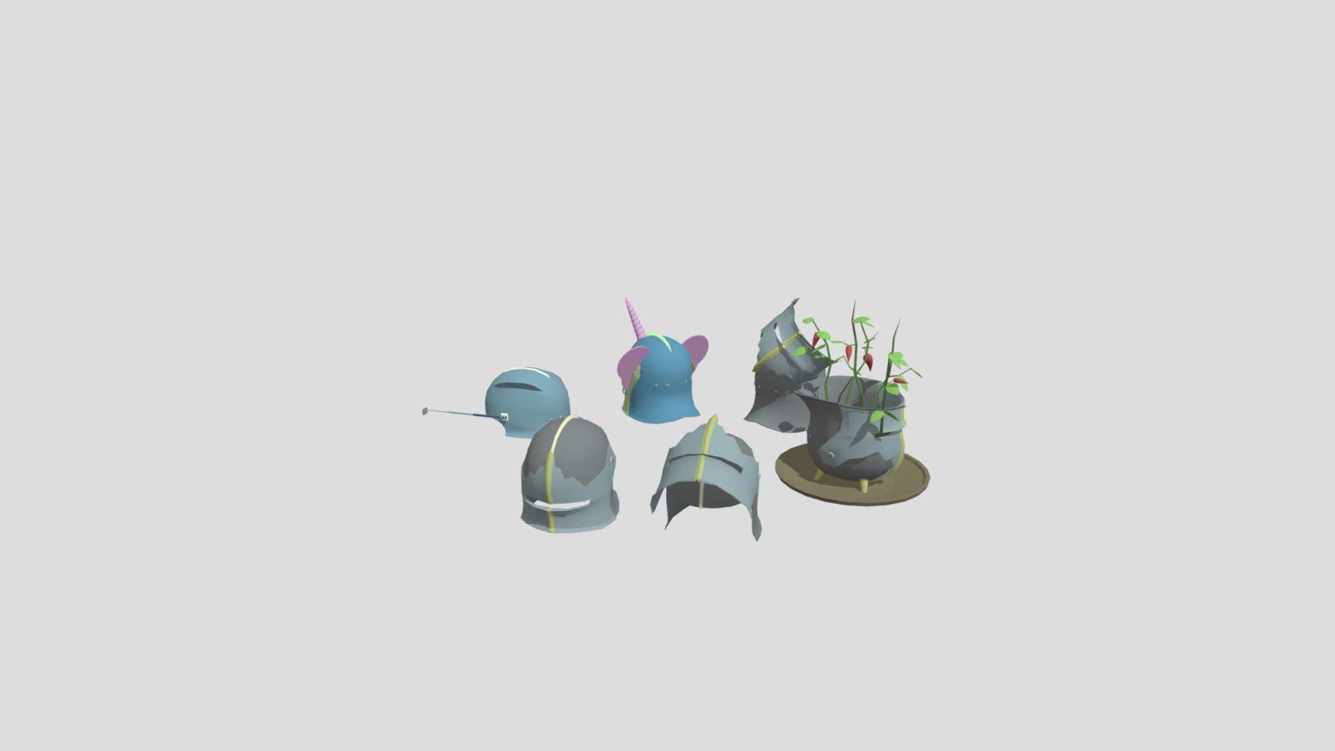 Helmets based on "Sallet" showroom