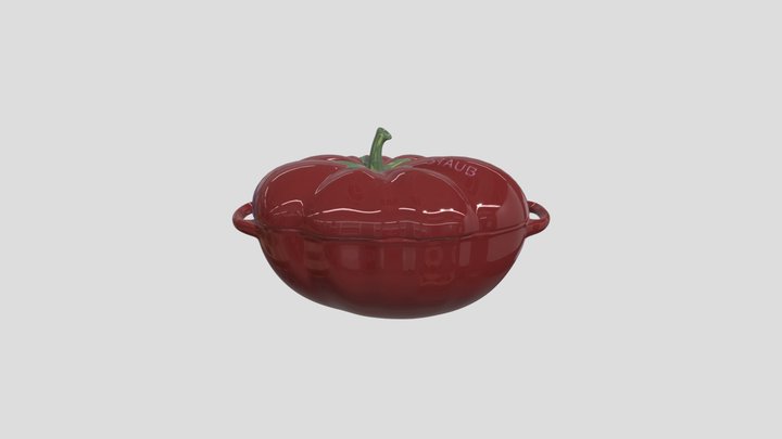 Ceramic Pumpkin Container 3D Model