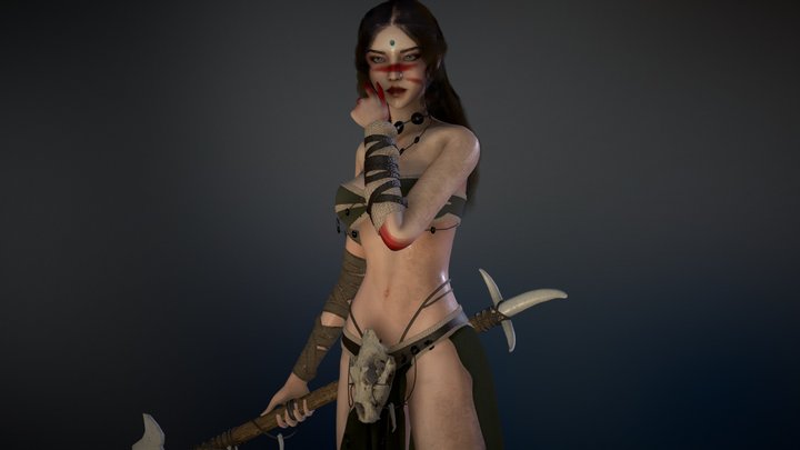 Shaman Woman - Game Ready 3D Model