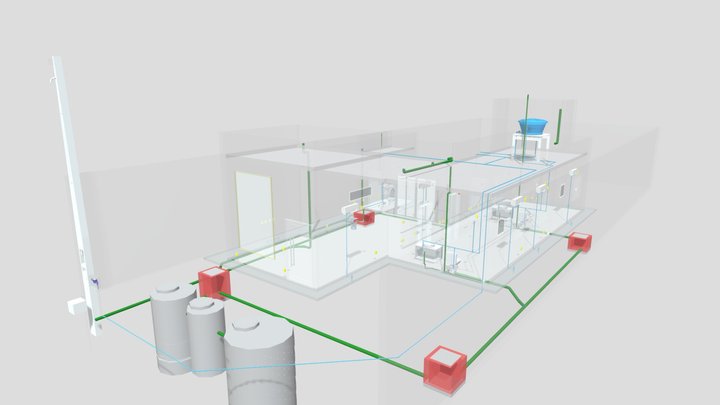 Anteprojeto Hidrossanitário e Elétrico - C.C. 3D Model