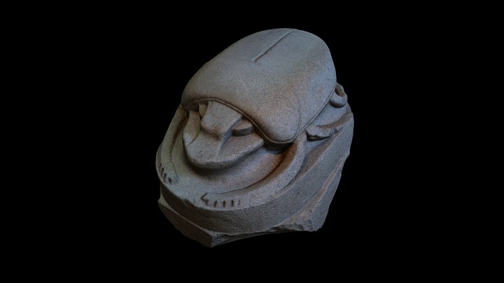 Monumental diorite scarab beetle