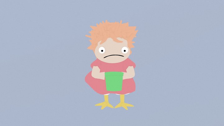 Ponyo half fish state continued 3D Model