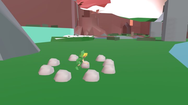 Zelda rock Motivation 3D Model