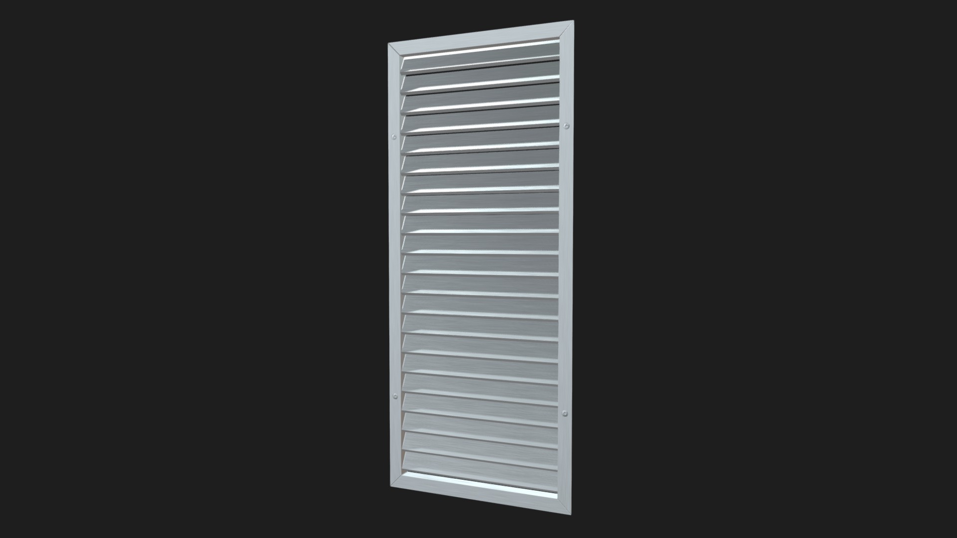 3D model Air vent 1 - This is a 3D model of the Air vent 1. The 3D model is about a white rectangle with a black background.