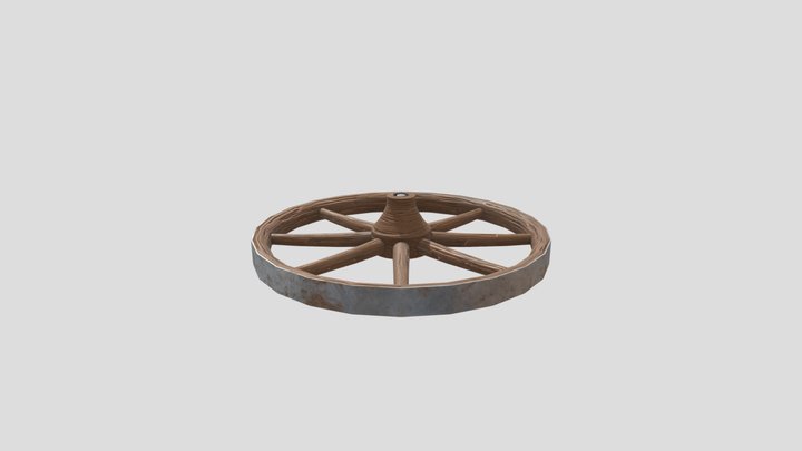 Wooden Wheel 3D Model