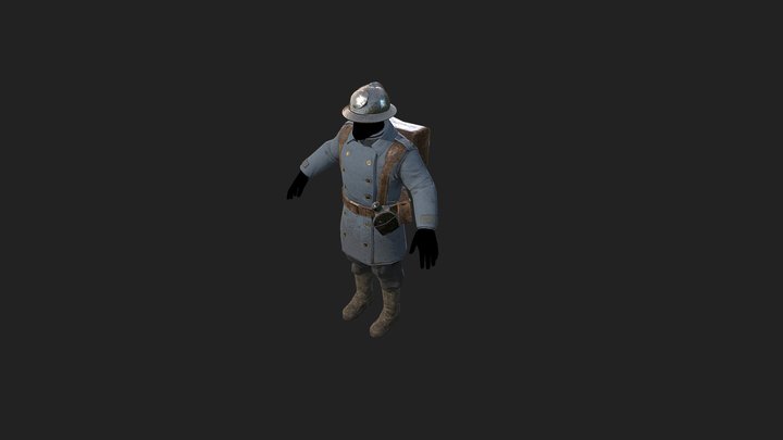 Foxhole - Warden Soldier Male 3D Model
