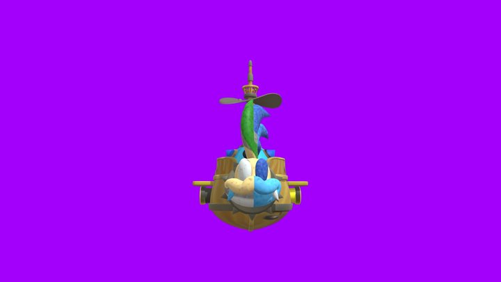 Wii U - New Super Mario Bros U - Larrys Airship 3D Model