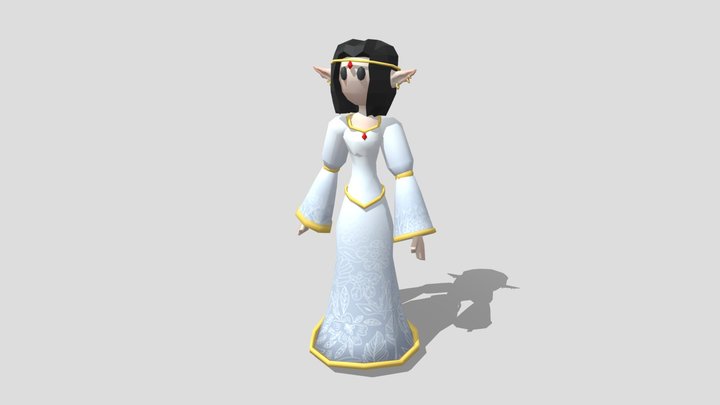 Elf Queen 3D character design 3D Model