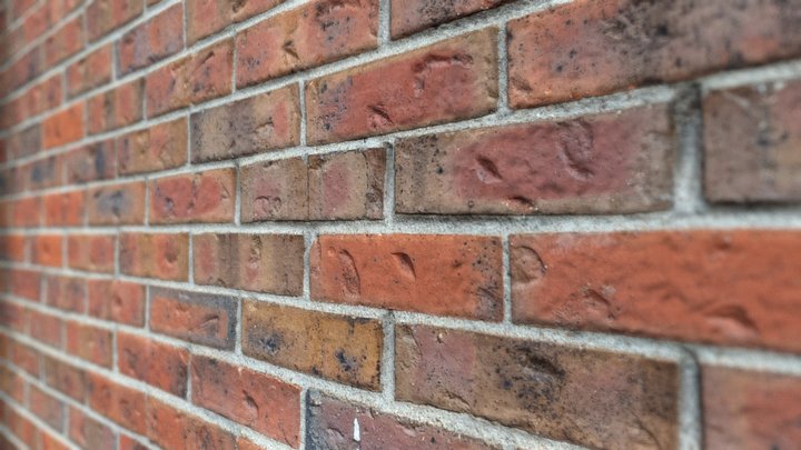 Brick Wall For House Siding Aged Mortar 3D Model
