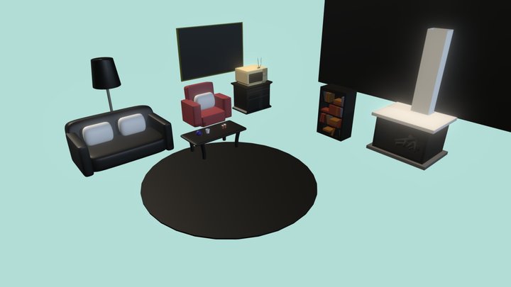 granny room props 3D Model