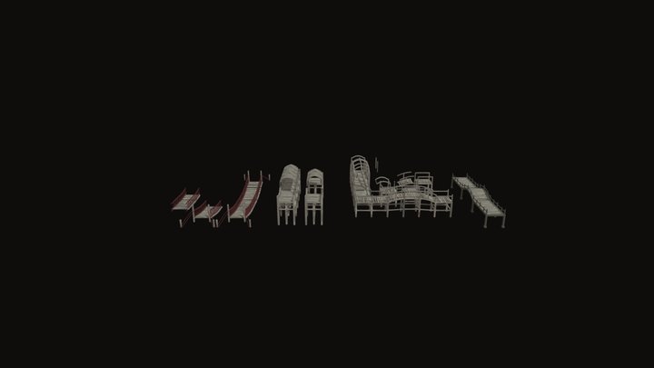 Medieval Brdige Pack V1 LowPoly 3D Model