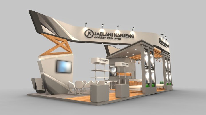 EXHIBITION STAND BNT 72 sqm 3D Model