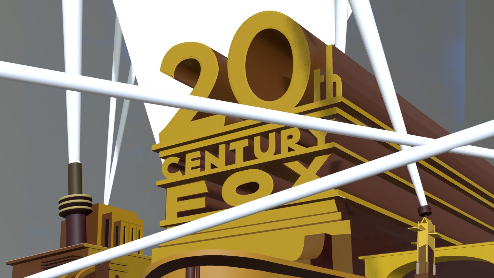 20th Century Fox 1935 logo v3 - 3D model by