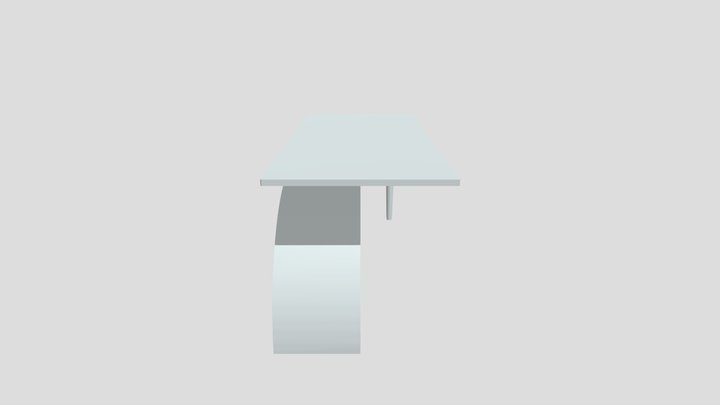 L Shaped Table 3D Model