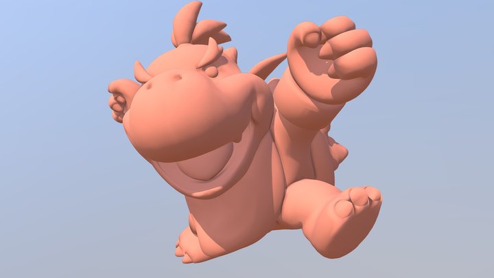 Super Mario Bros - Bowser Junior. (V5) 3D Model