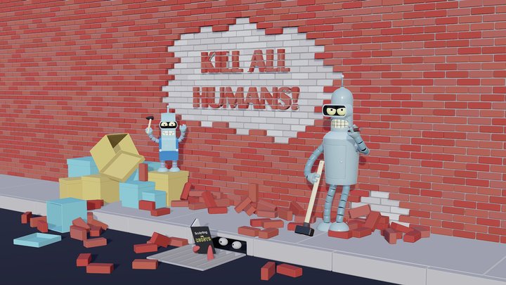 Bender & Son learn sculpting 3D Model