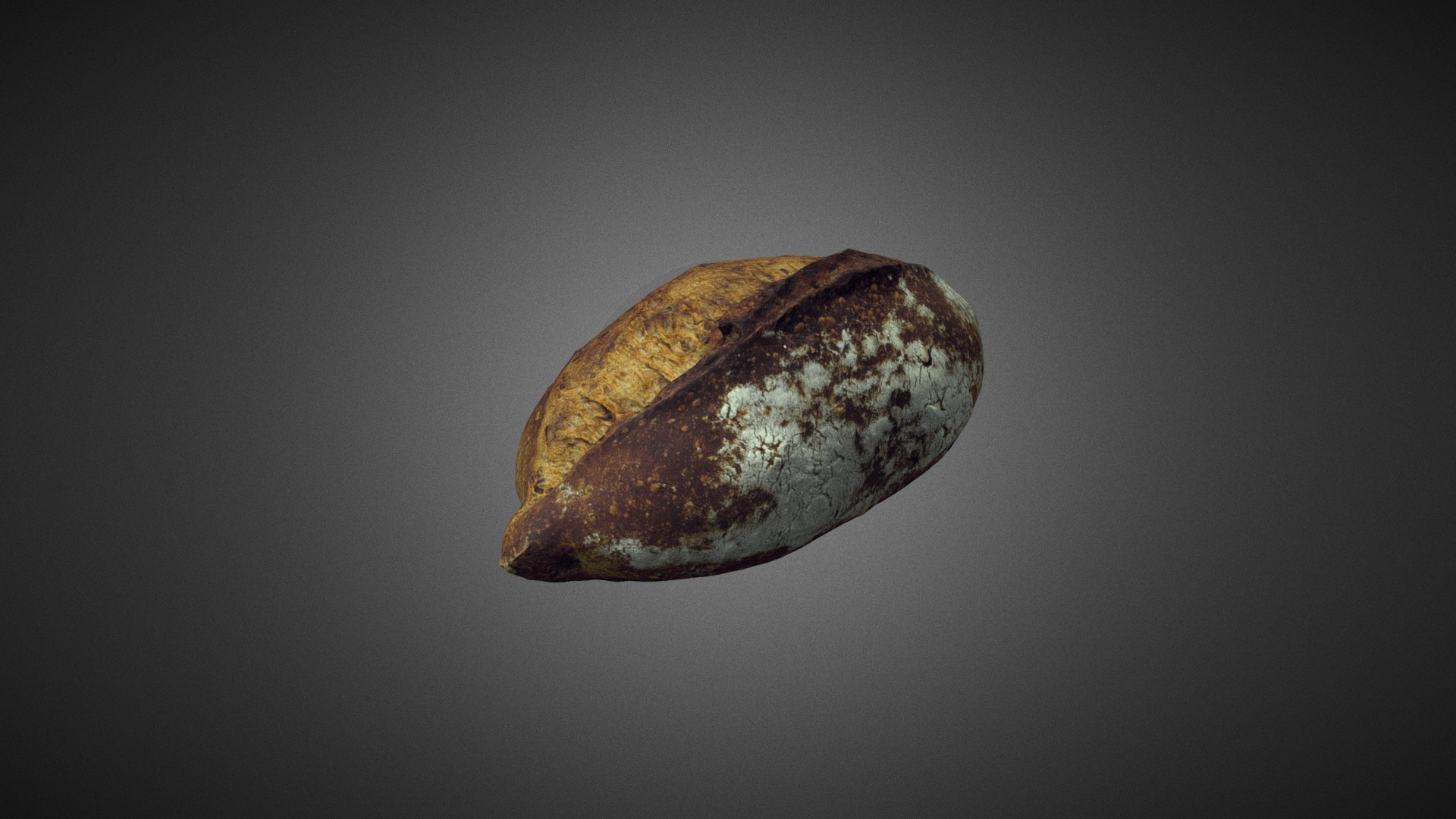 3D model Gray Bread - This is a 3D model of the Gray Bread. The 3D model is about a potato on a grey surface.
