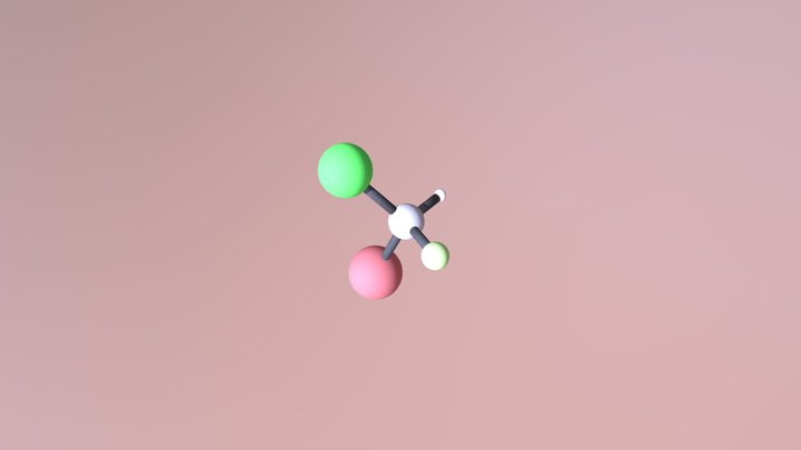 R-bromochlorofluoromethane 3D Model