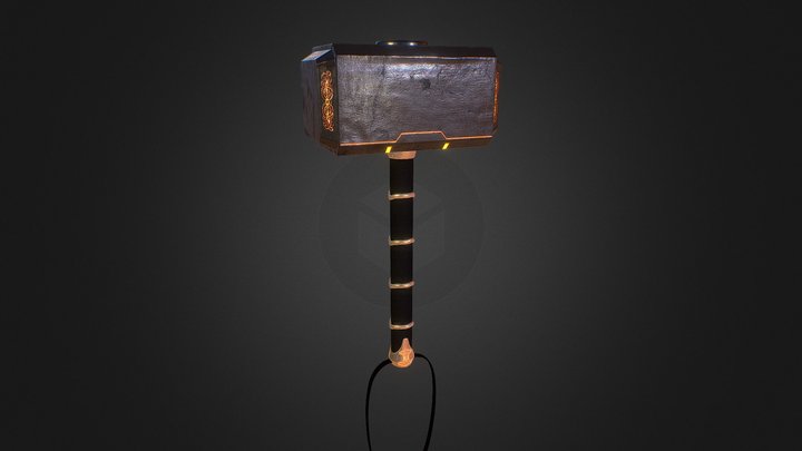 Mjölnir (Thor's Hammer) 3D Model