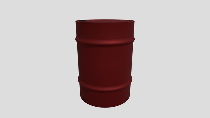 Oil Barrel_red 3D Model