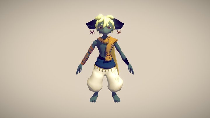 Akech 3D Model - Zelda Character Design 3D Model