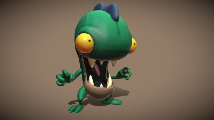 Cute Creature Rex 3D Model