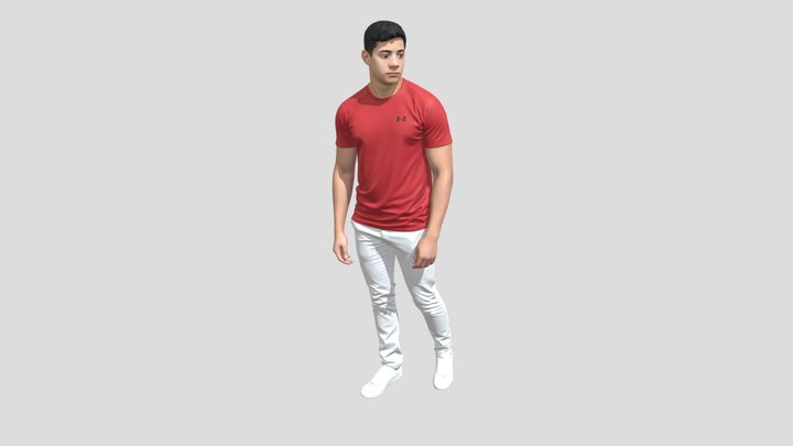 Crimson Tee And White Jeans