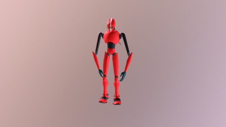 Combatant Enemy For Game 3D Model