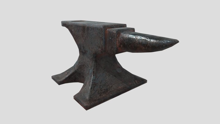 Worn Rusty Anvil 3D Model