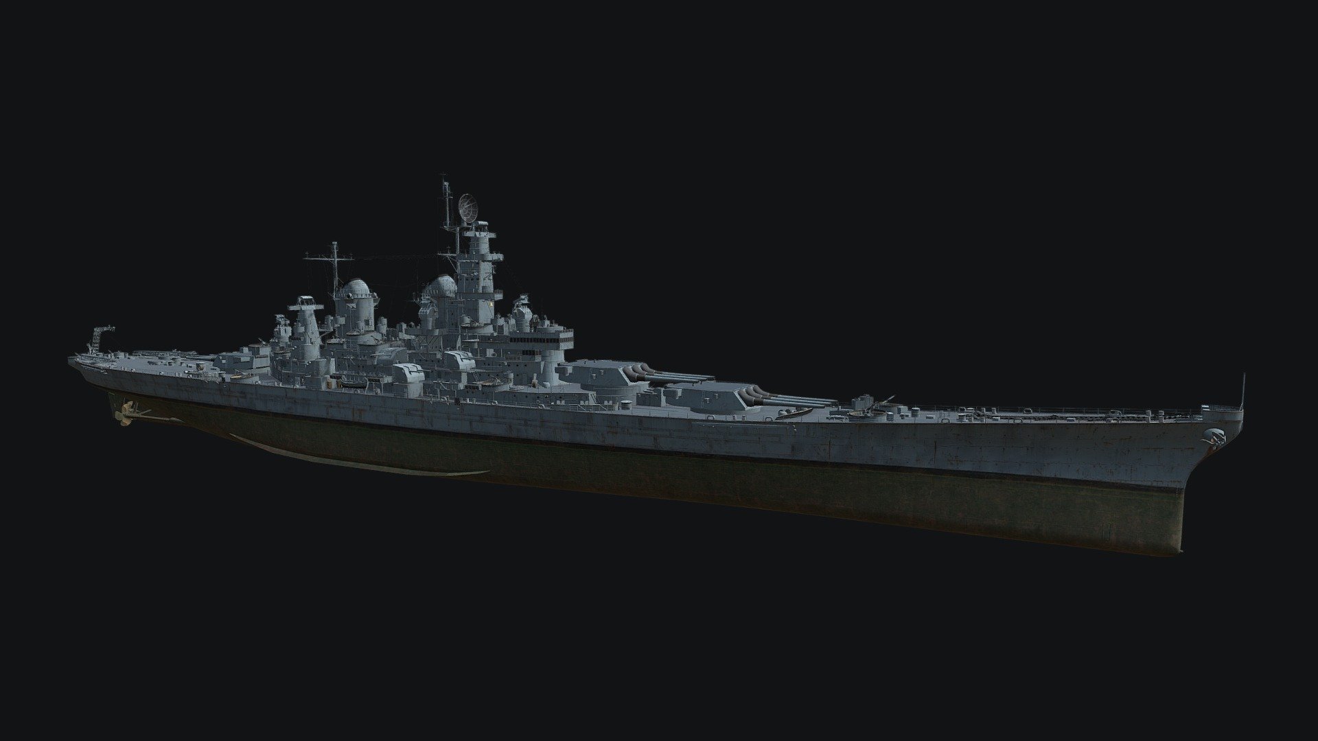 USS Iowa BB 61 Class 3D Model Battleship, 41% OFF