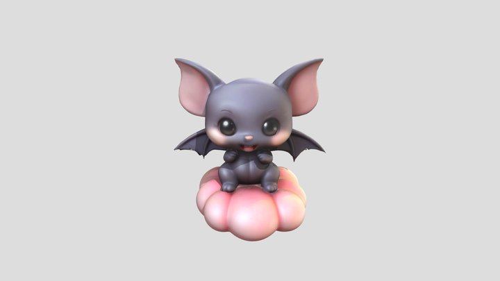 super cute bat chibi kawaii 3D Model