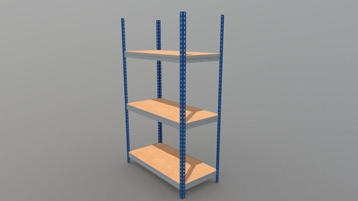 metal shelving (металлический стеллаж) 3D Model
