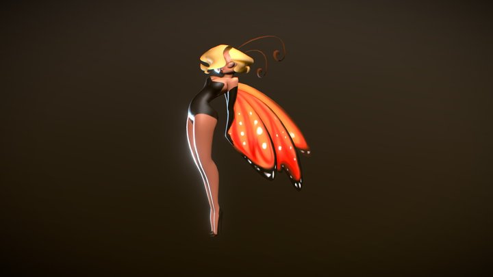 Pinup Fairy 3D Model