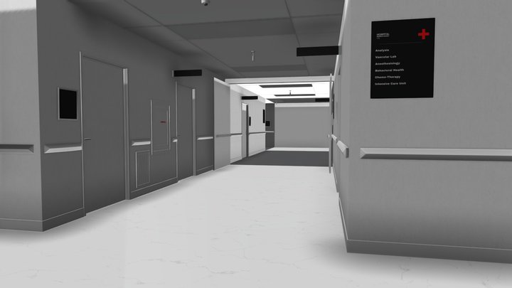 Hospital Corridor – Kostenloses 3D-Modell STL