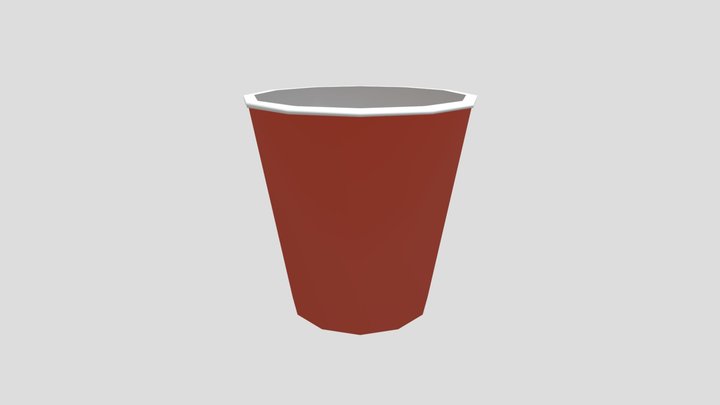 Plastic cup (low poly) 3D Model