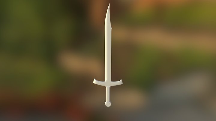 Falchion Sword 3D Model