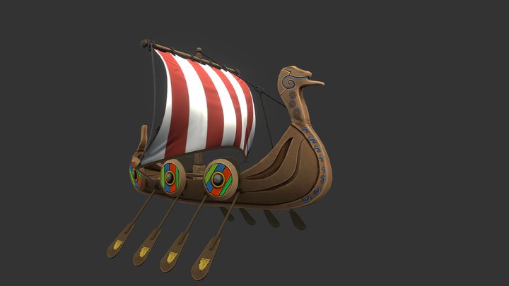 viking ship 3D Model