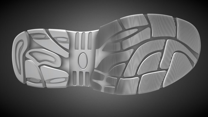 shoes outsole number (3) 3D Model