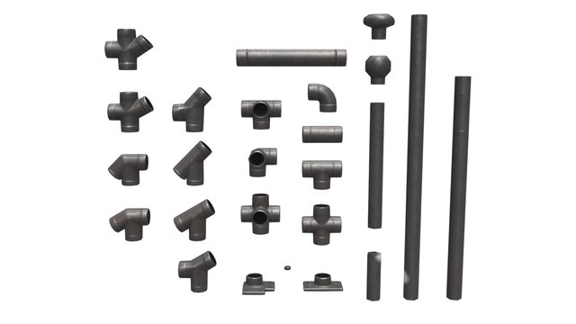 Modular Handrail Steel 3D Model