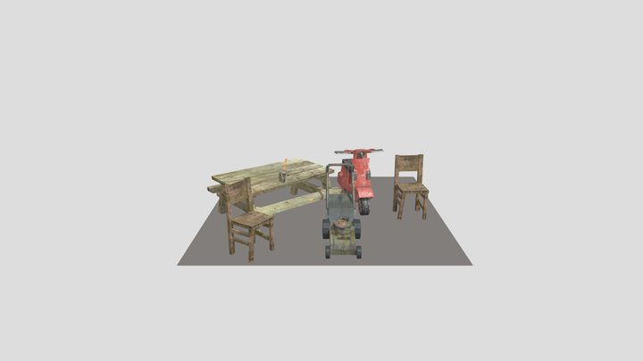 DAE 5 Finished Props - Forest Loner 3D Model