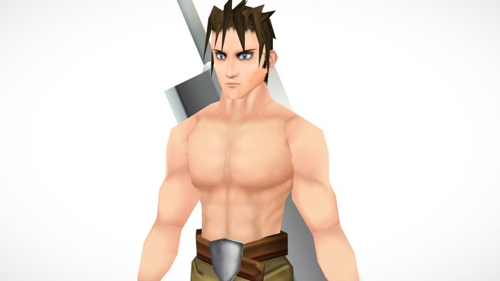 Warrior RPG LowPoly 3D Model