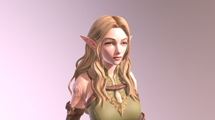 Elven Warrior 3D Model