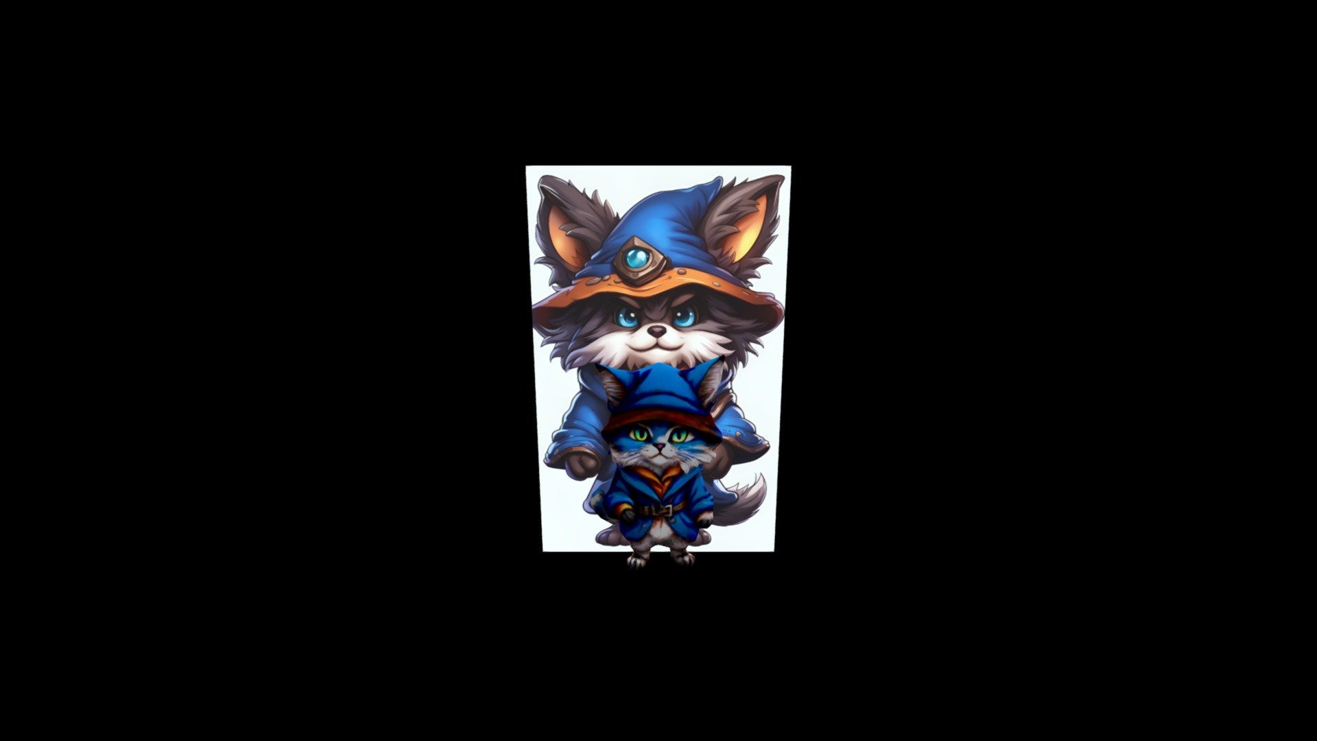 Blue Fox Wizard A blue fox dressed in a wizar - Download Free 3D model ...