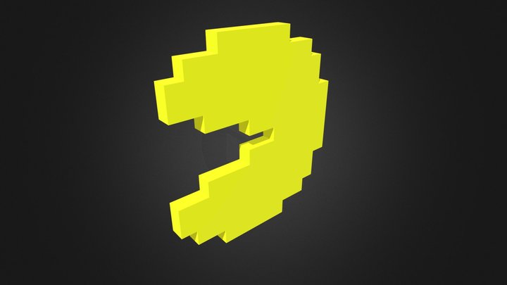 8-Bit 256 Pac-Man 3D Model